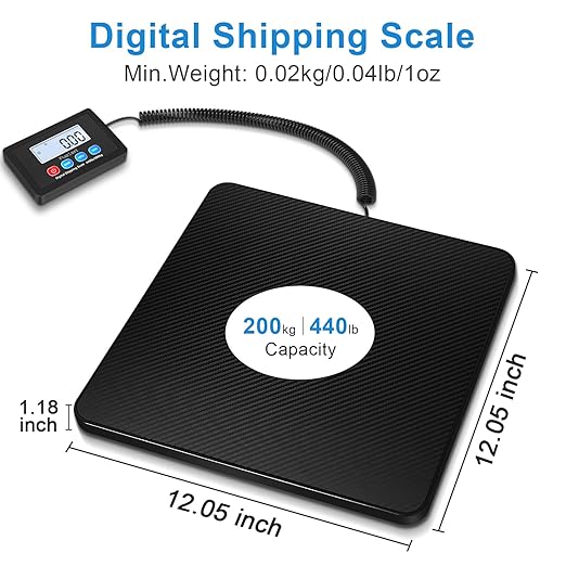 Digital Shipping Scale, 10g High Accuracy! 440lbs Postal Scale